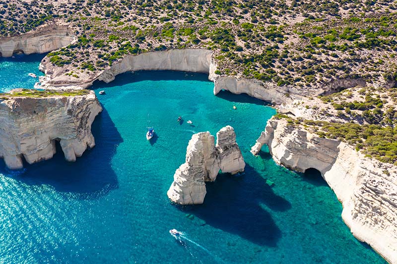 Kleftiko Bay dans les Cyclades avec Contact Amérique Voyage