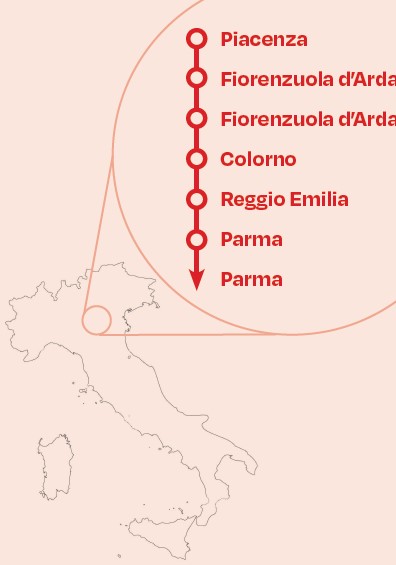 Carte Emilie-Romagne