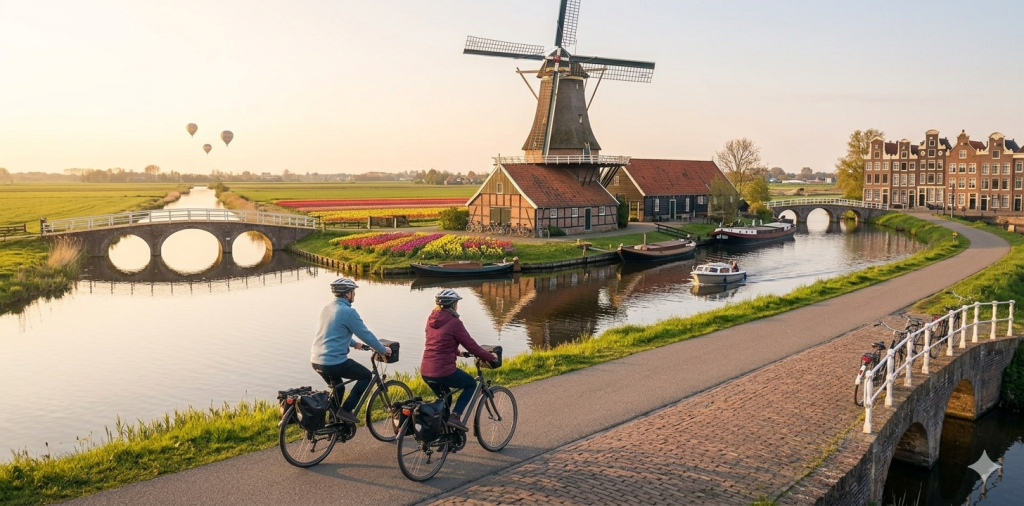 Couple de cycliste a Amsterdam