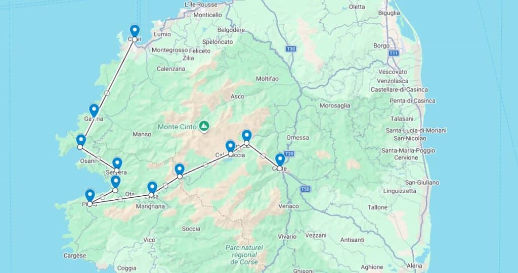 Carte Corse